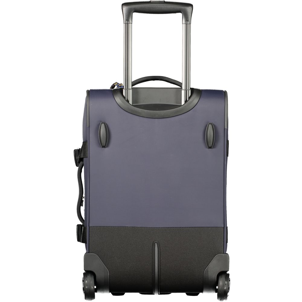 Blue Polyamide Unisex Luggage Travel Bag