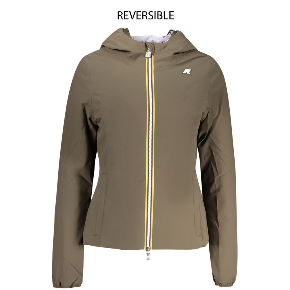 Brown Nylon Women Jacket