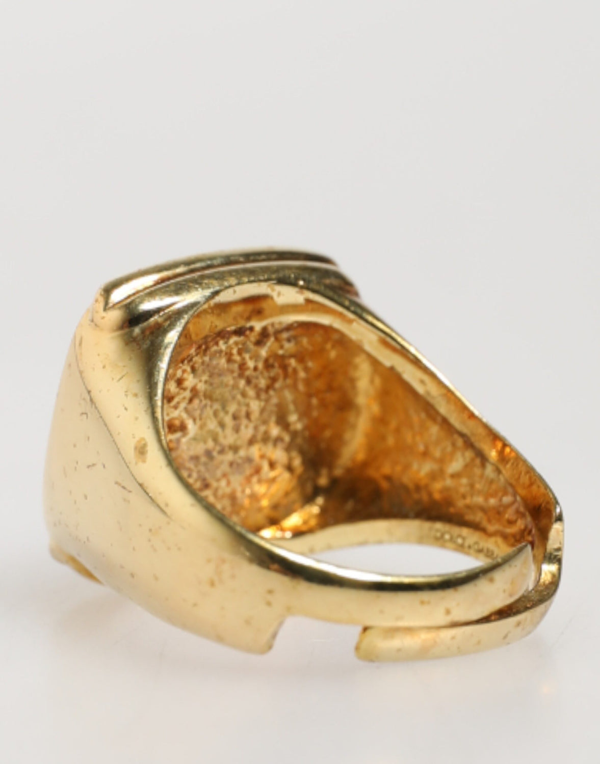 Gold-Tone Real Brass Black Enamel 