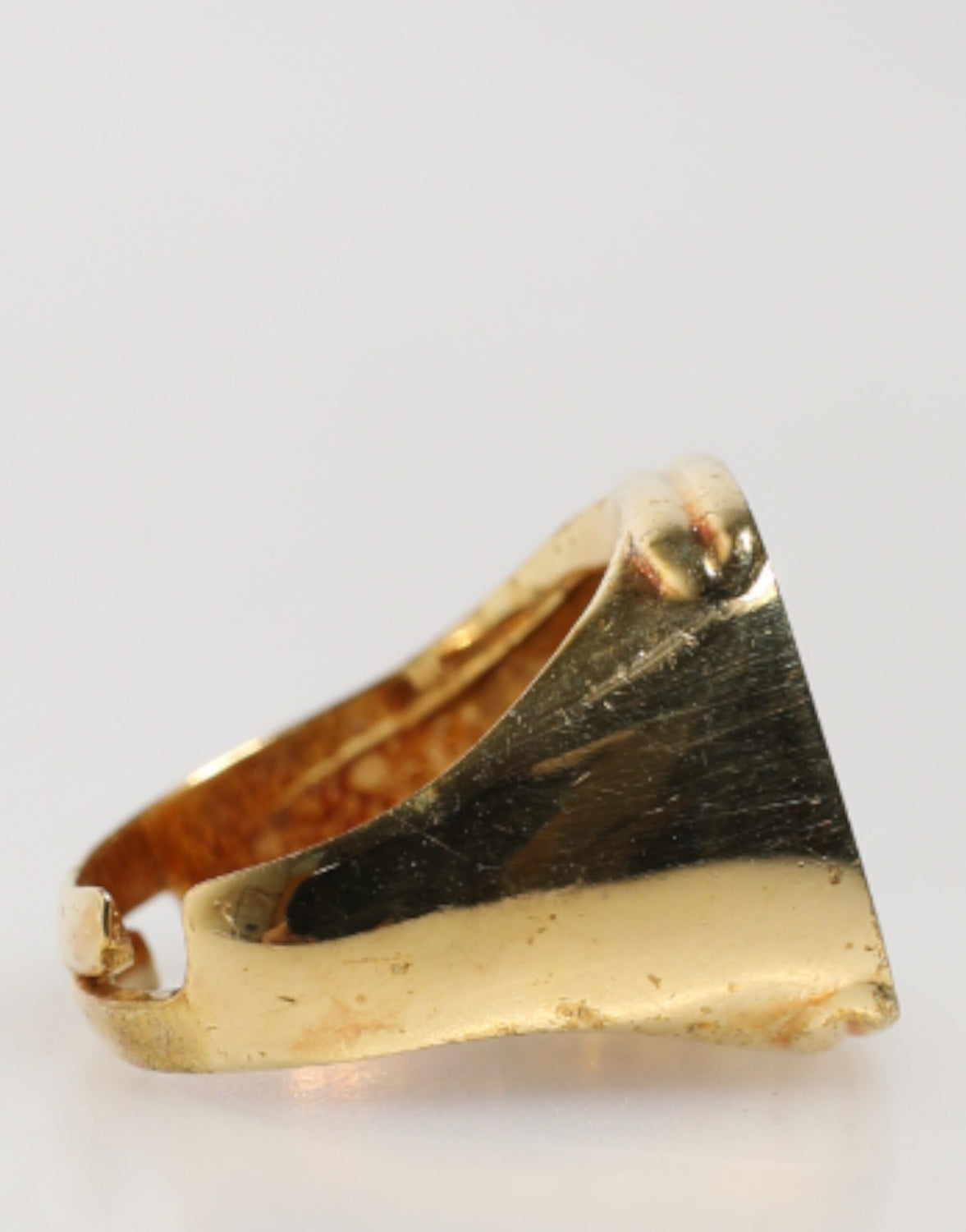 Gold-Tone Real Brass Black Enamel 