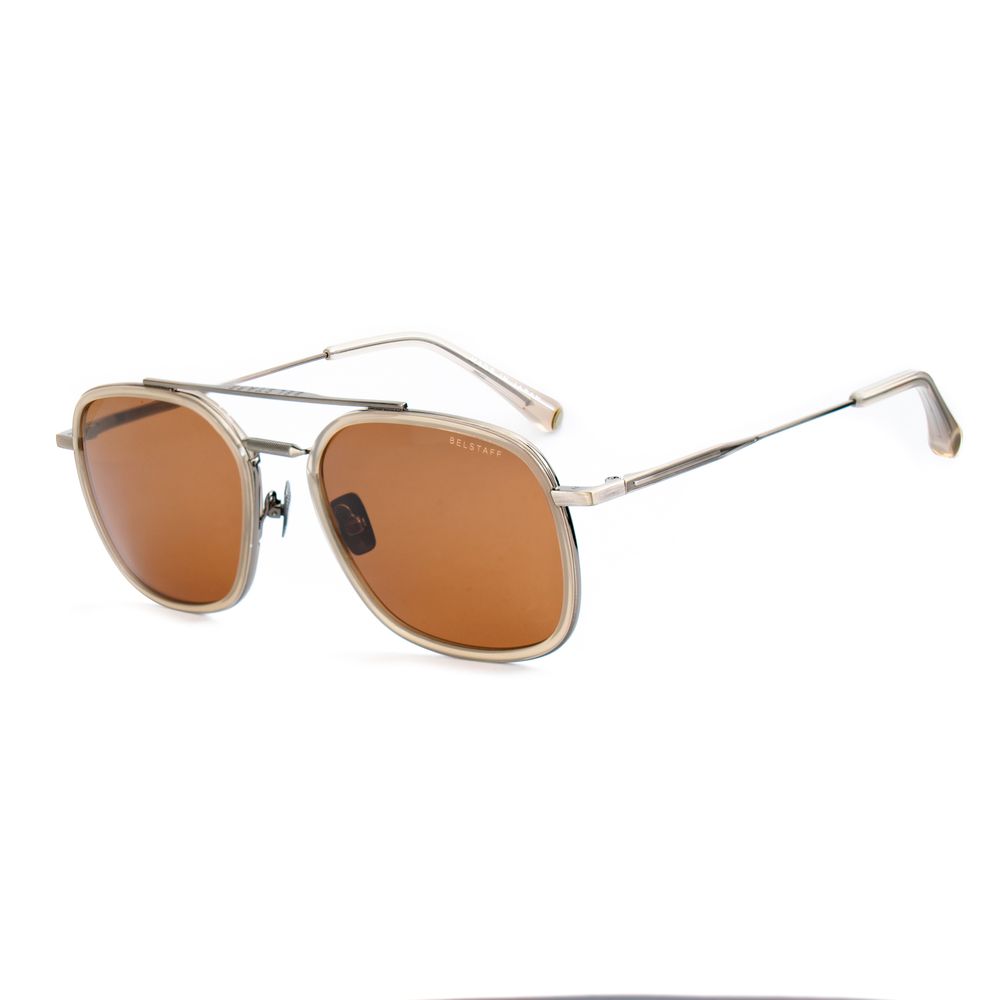 Brown Stainless Steel Sunglasses