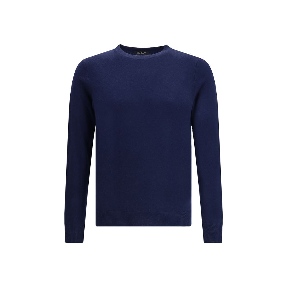 Blue Merino Wool Cashmere Sweater