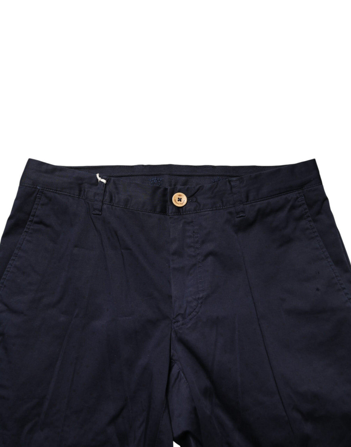 Dark Blue Cotton Skinny Men Trouser Pants