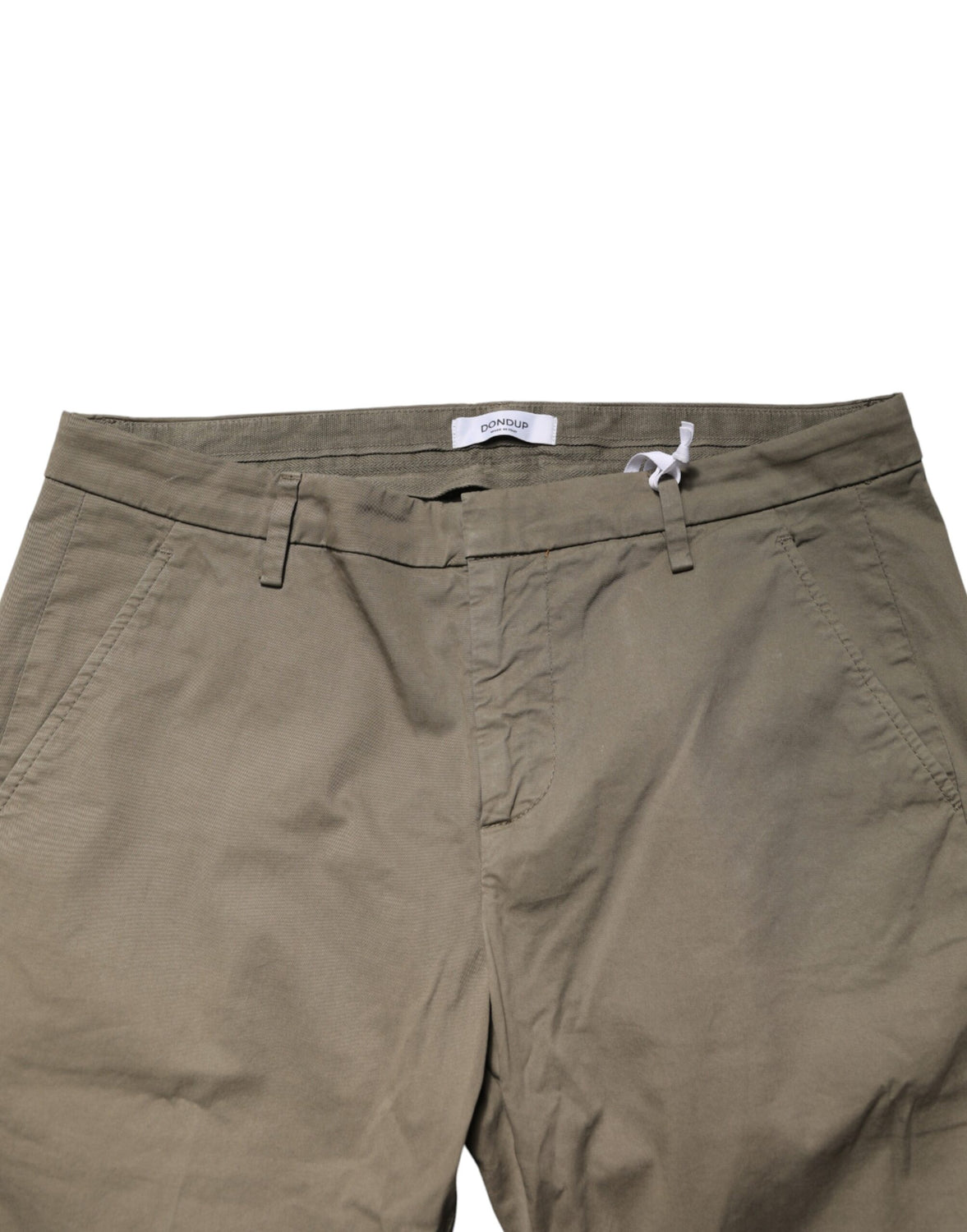 Beige Cotton Stretch Straight Chino Men Trouser Pants