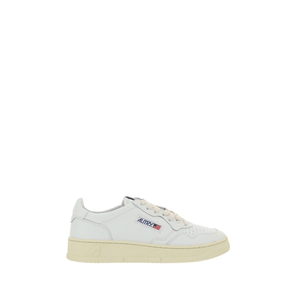White Calf Leather Bos Taurus Low Top Sneakers