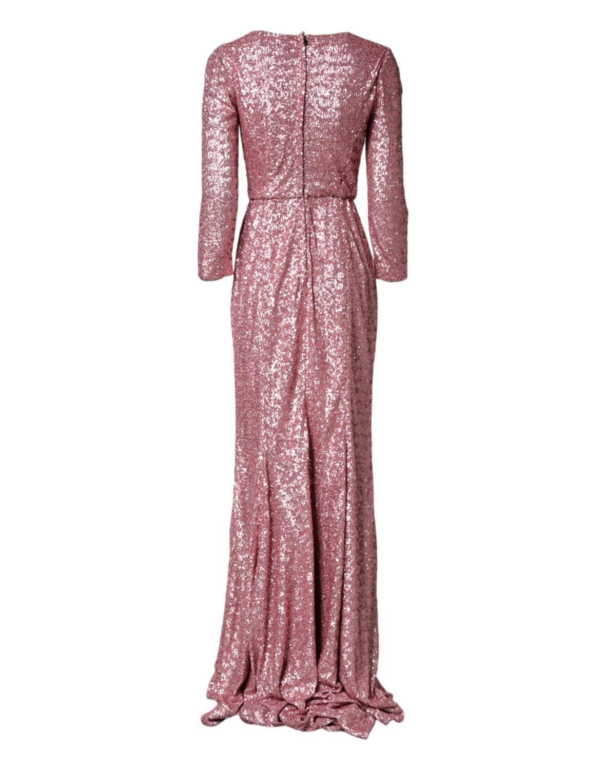 Pink Sequinned Mermaid Long Gown Dress