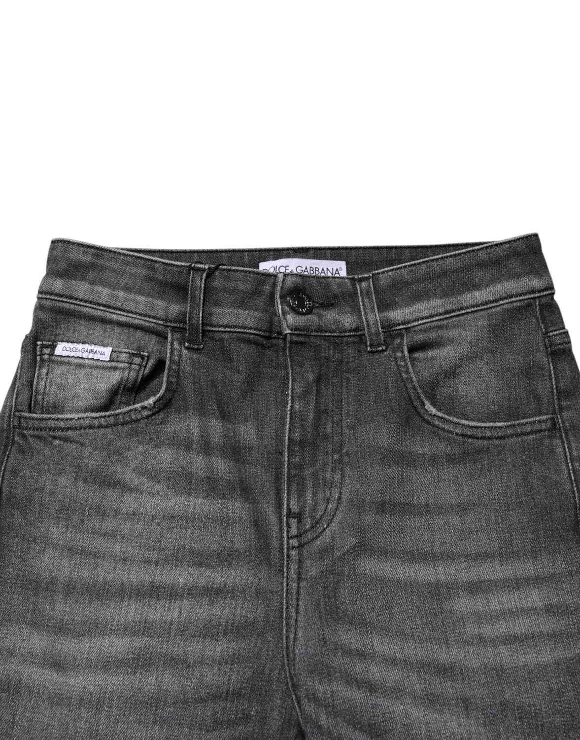Gray High Waist Cotton Skinny Denim Jeans