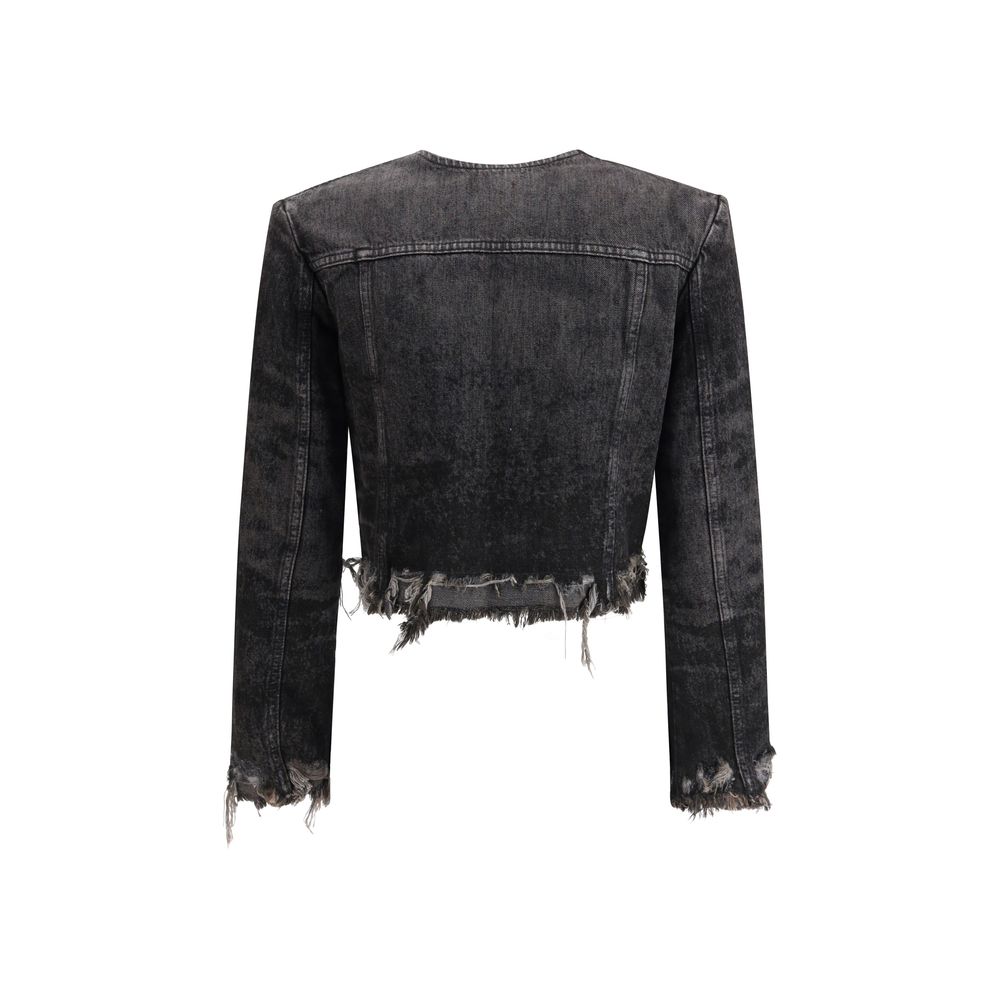 Gray Cotton Denim Jacket