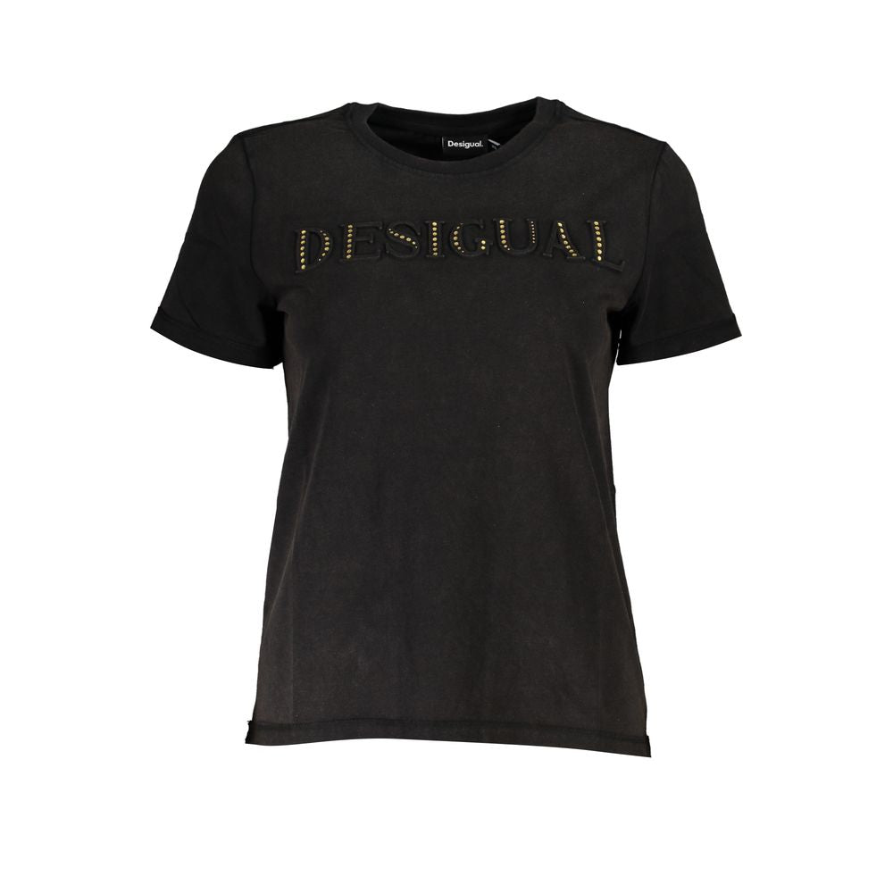 Black Cotton Women's T-Shirt
