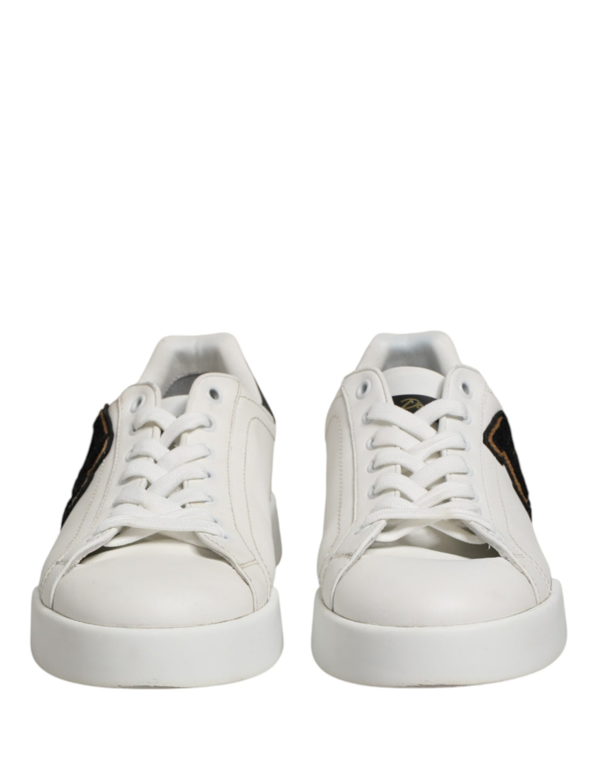 White Leather DG Logo Low Top Sneakers Shoes