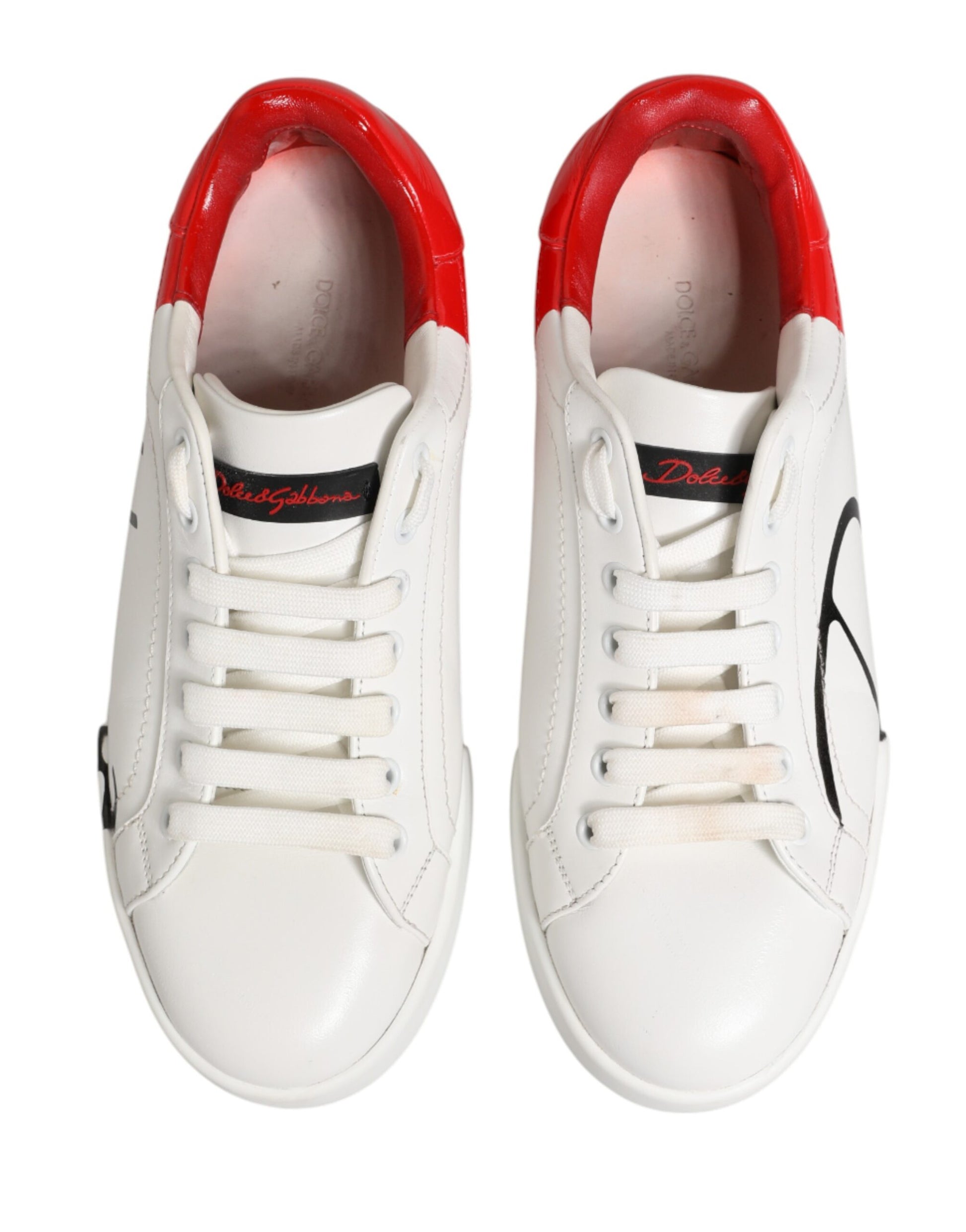 White Red Portofino Low Top Men Sneakers Shoes