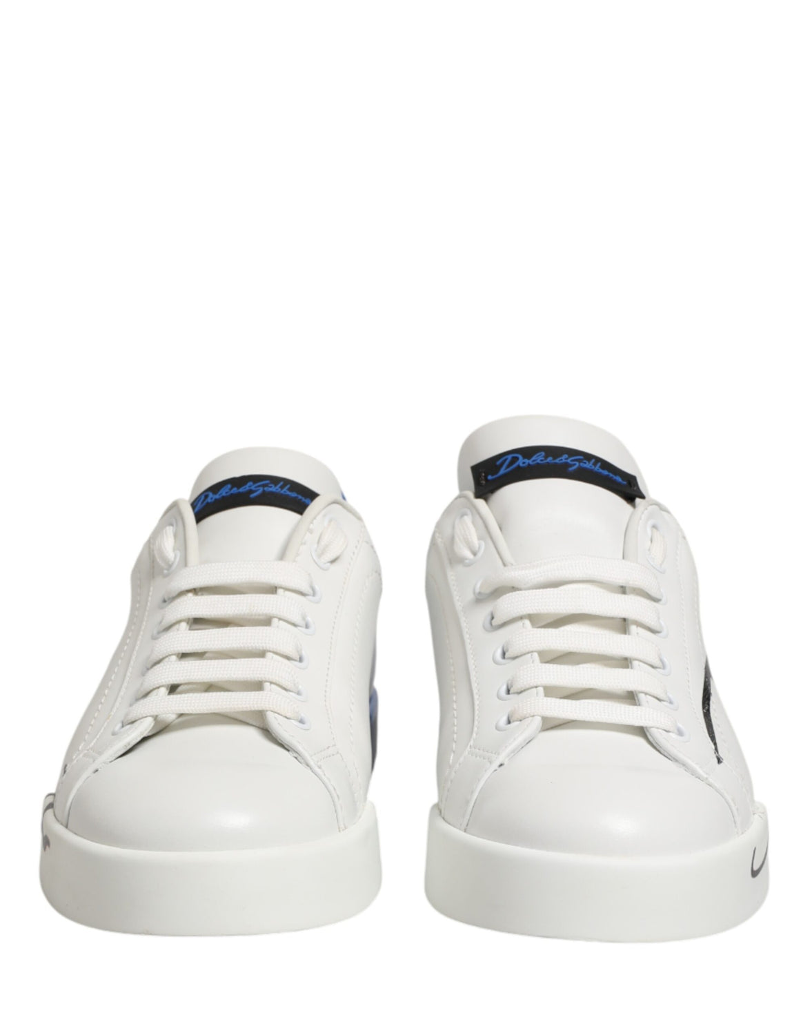 White Blue Portofino Low Top Sneakers Shoes