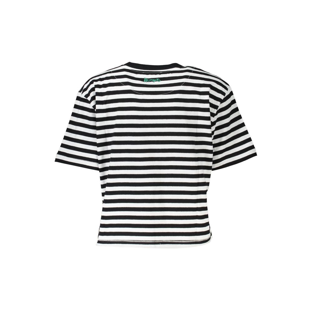 Black Cotton Women T-Shirt