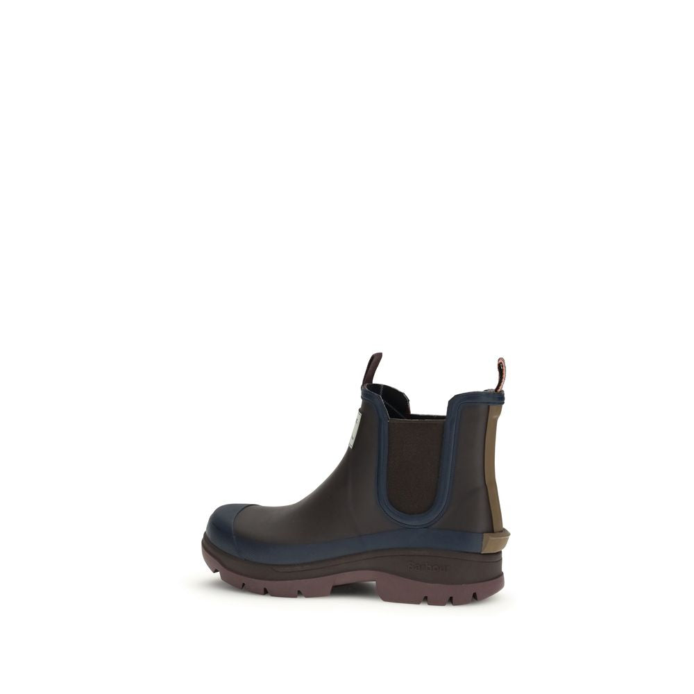 Brown Rubber Ankle Boots
