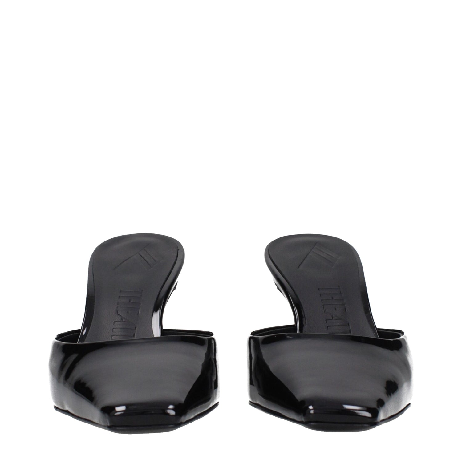 Black Leather Flat Sandals