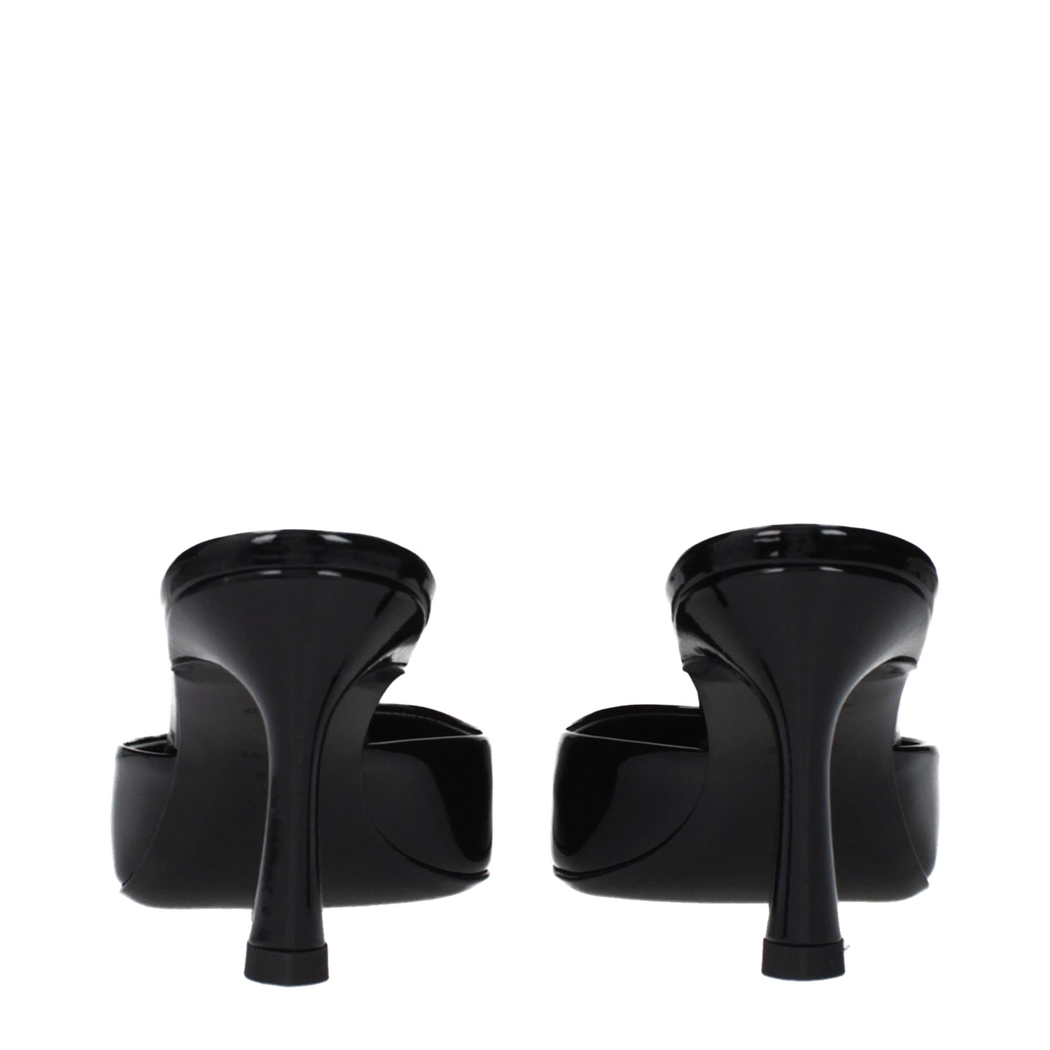 Black Leather Flat Sandals