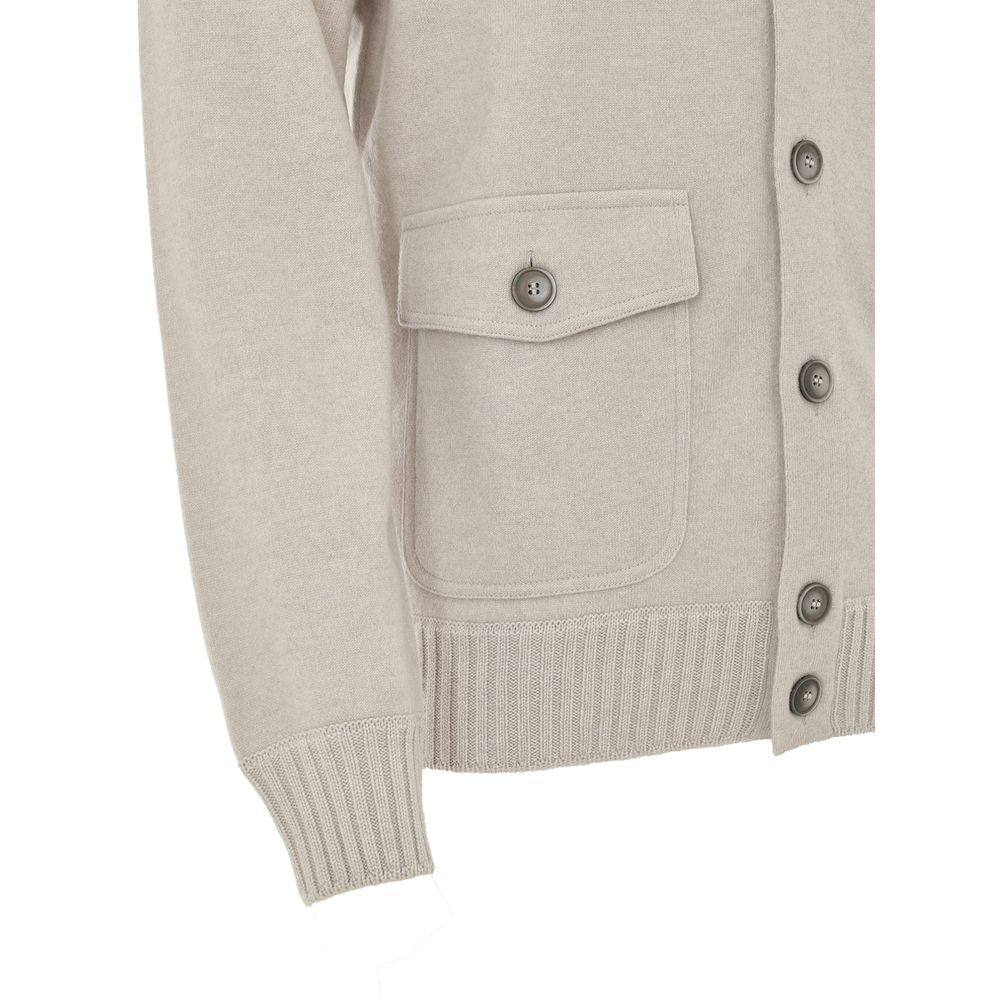 Beige Cashmere Cardigan