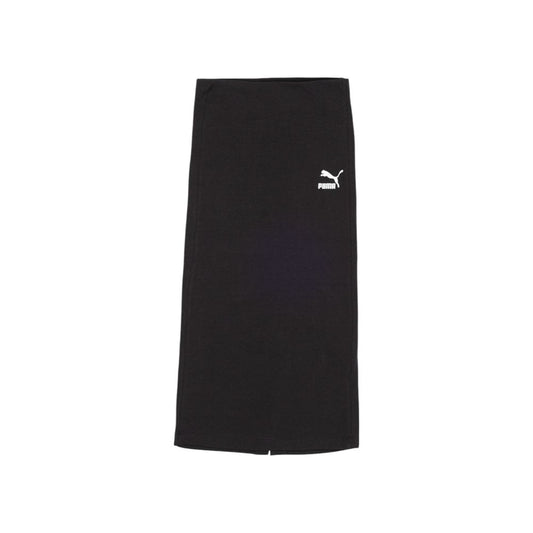 Black Cotton Long Skirt