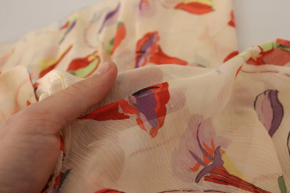 Beige Ascot Collar Short Sleeves Aline Mini Dress