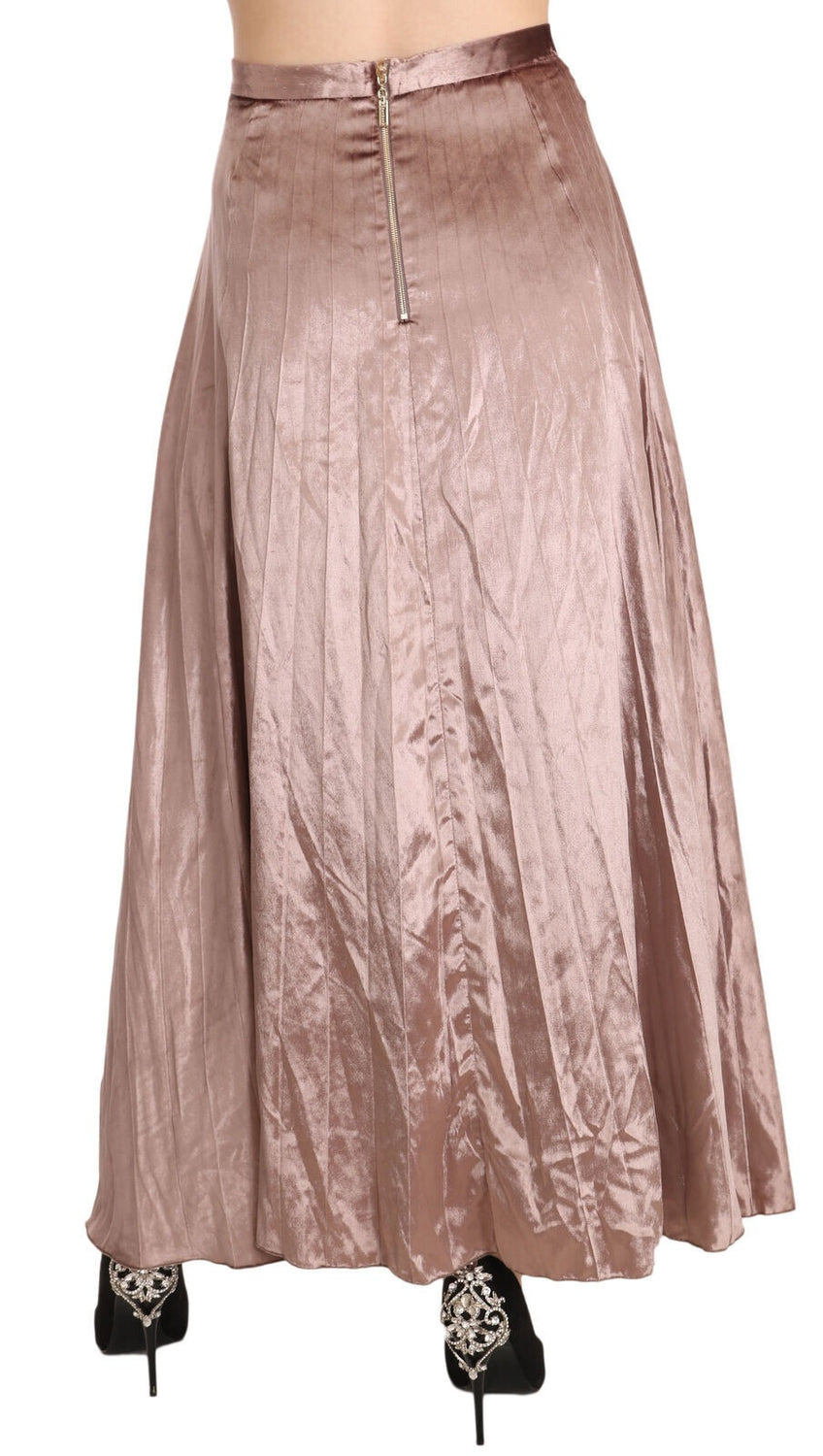 Chocolate Viscose High Waist A-line Maxi Skirt