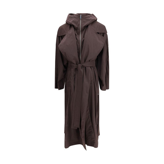 Brown Polyamide Trench Coat
