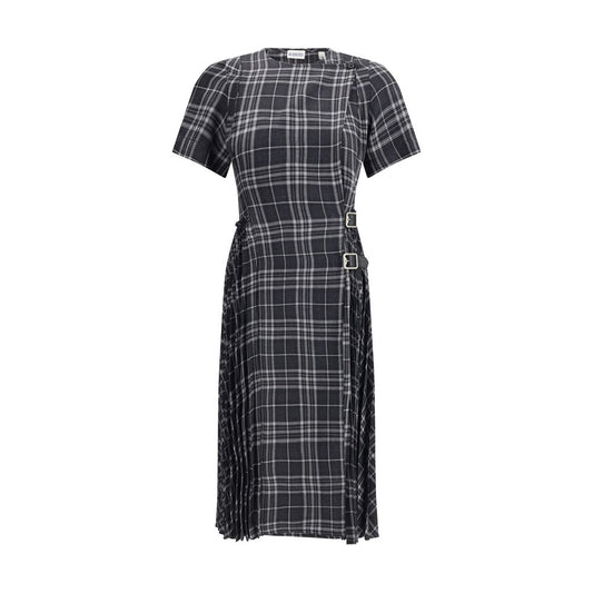 Gray Polyester Casual Dress