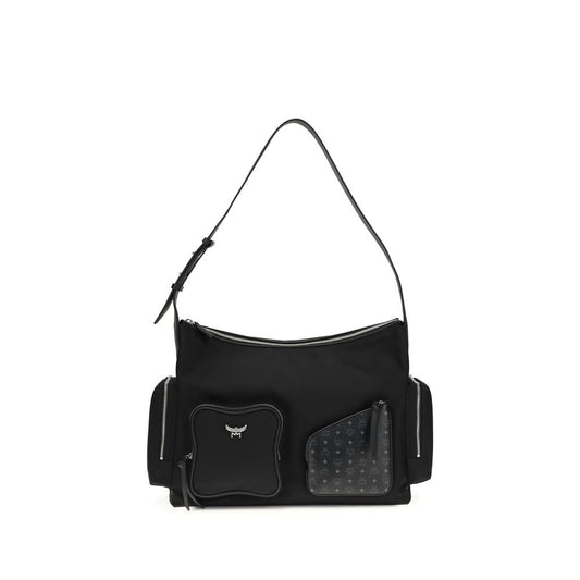 Black Fabric Shoulder Bag