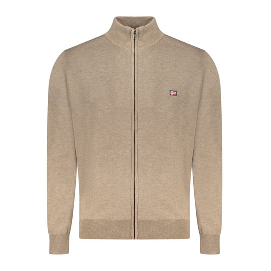 Brown Polyester Men Sweater