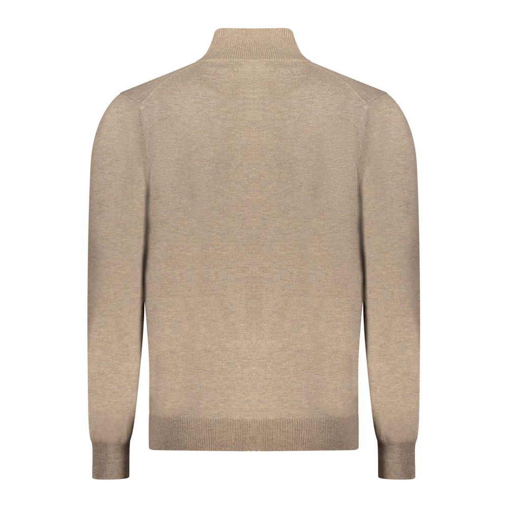 Brown Polyester Men Sweater