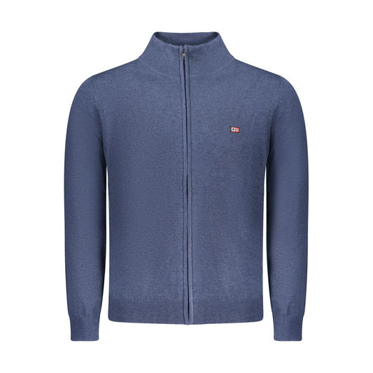 Blue Polyester Men Sweater