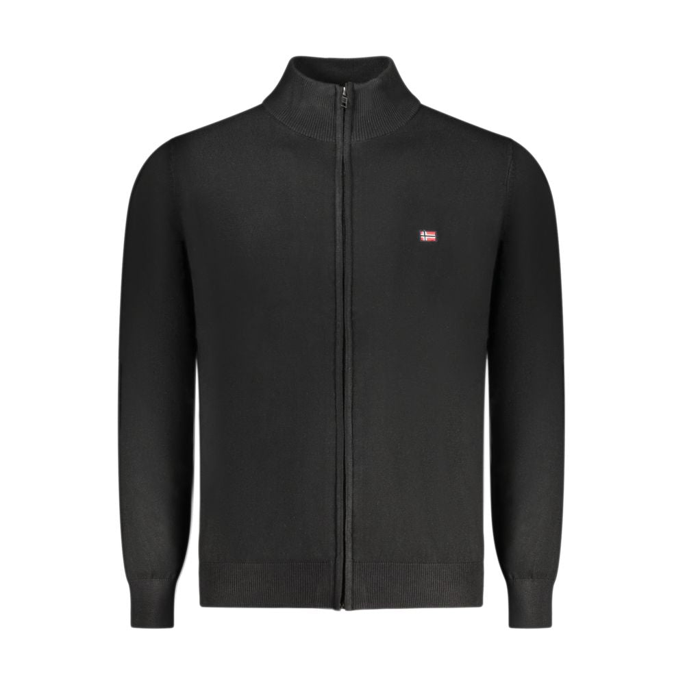 Black Polyester Men Sweater