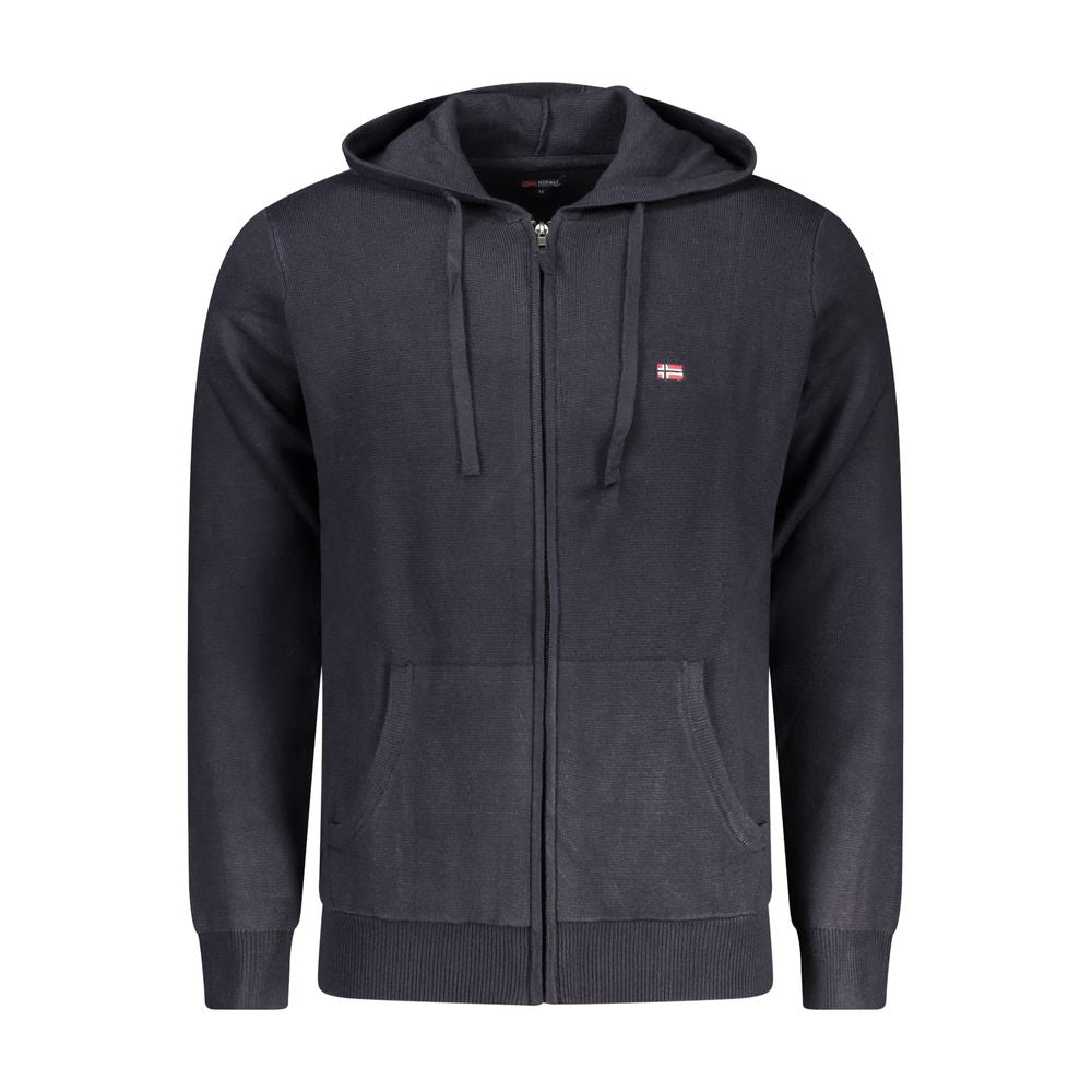 Blue Polyester Men Cardigan