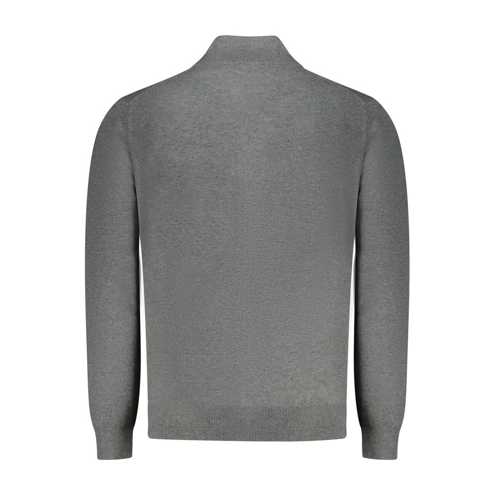 Gray Polyester Men Sweater