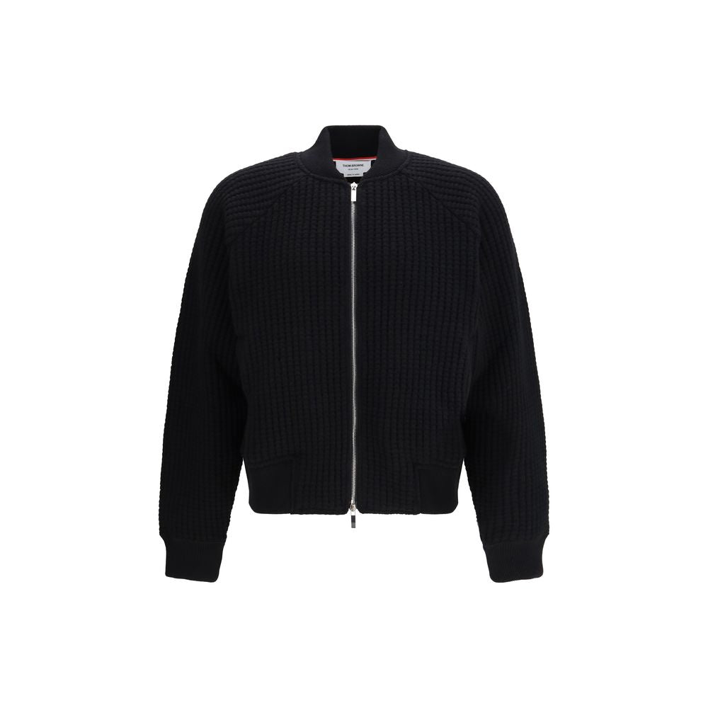 Black Wool Oves Aries Bomber