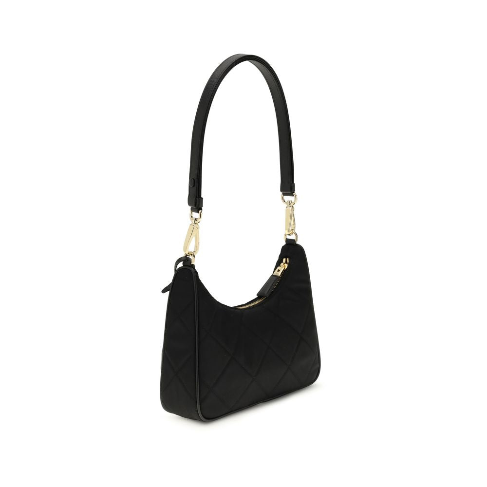 Black Recycled Polyamide Shoulder Bag