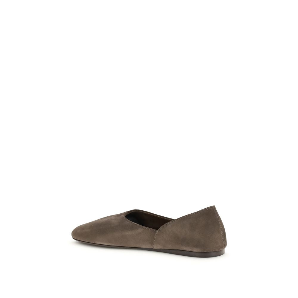 Brown Calf Leather Bos Taurus Ballet Flats
