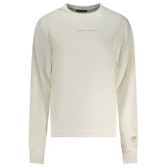 Bianco Cotton Women Sweatshirt