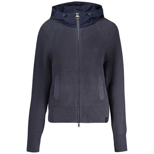 Blu Polyester Women Cardigan