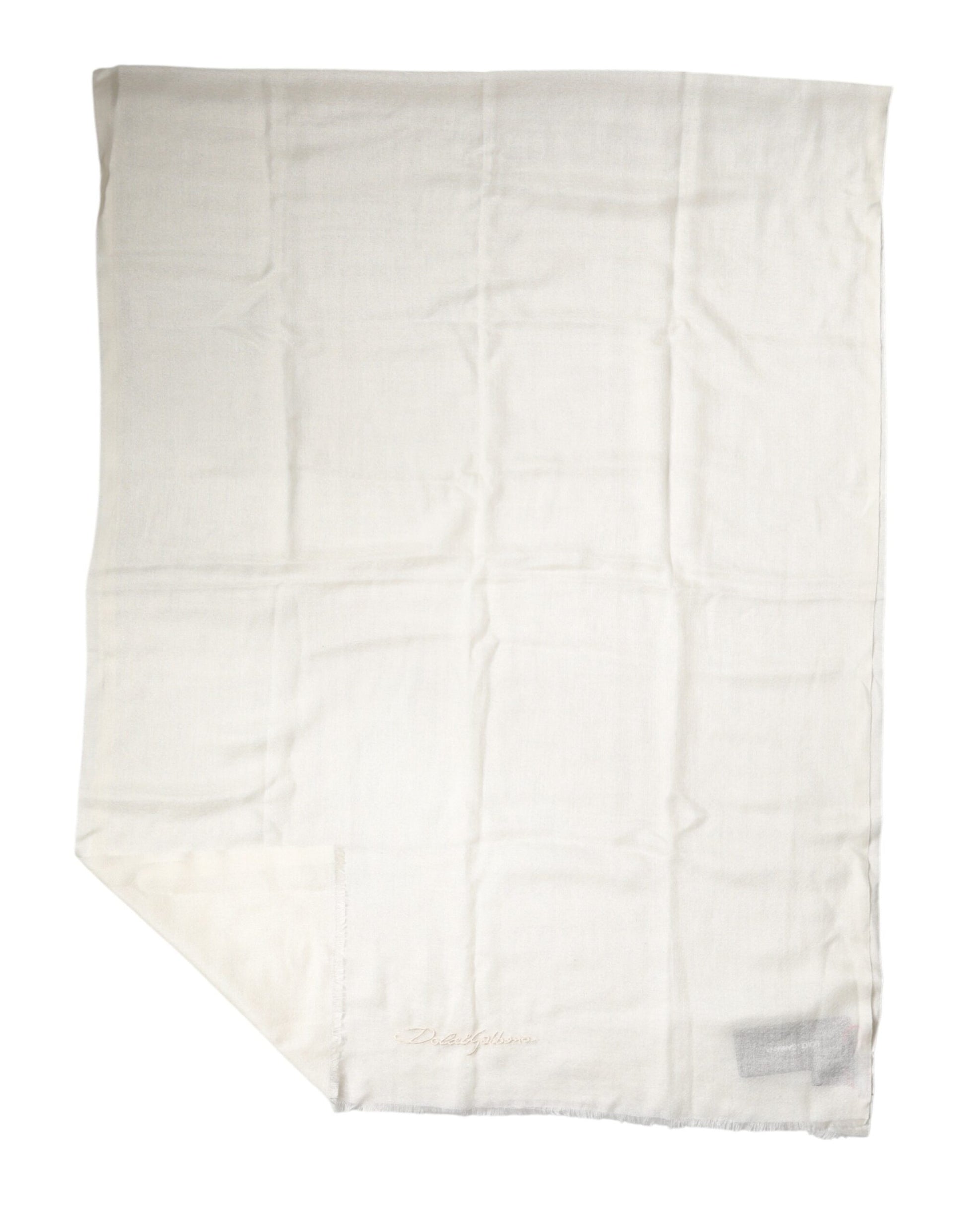 White Cashmere Knit Neck Wrap Shawl Scarf