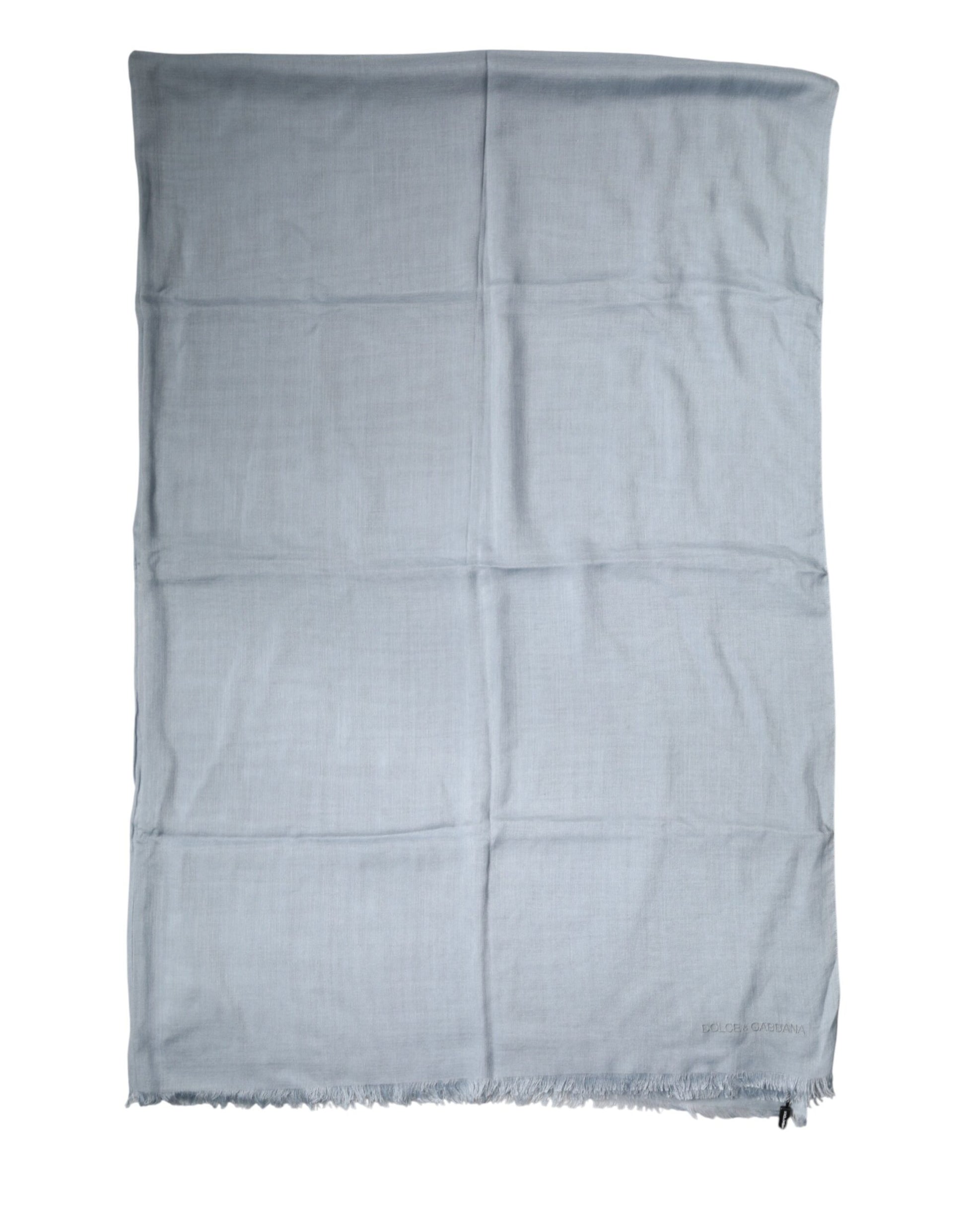 Light Blue Cashmere Knitted Shawl Scarf