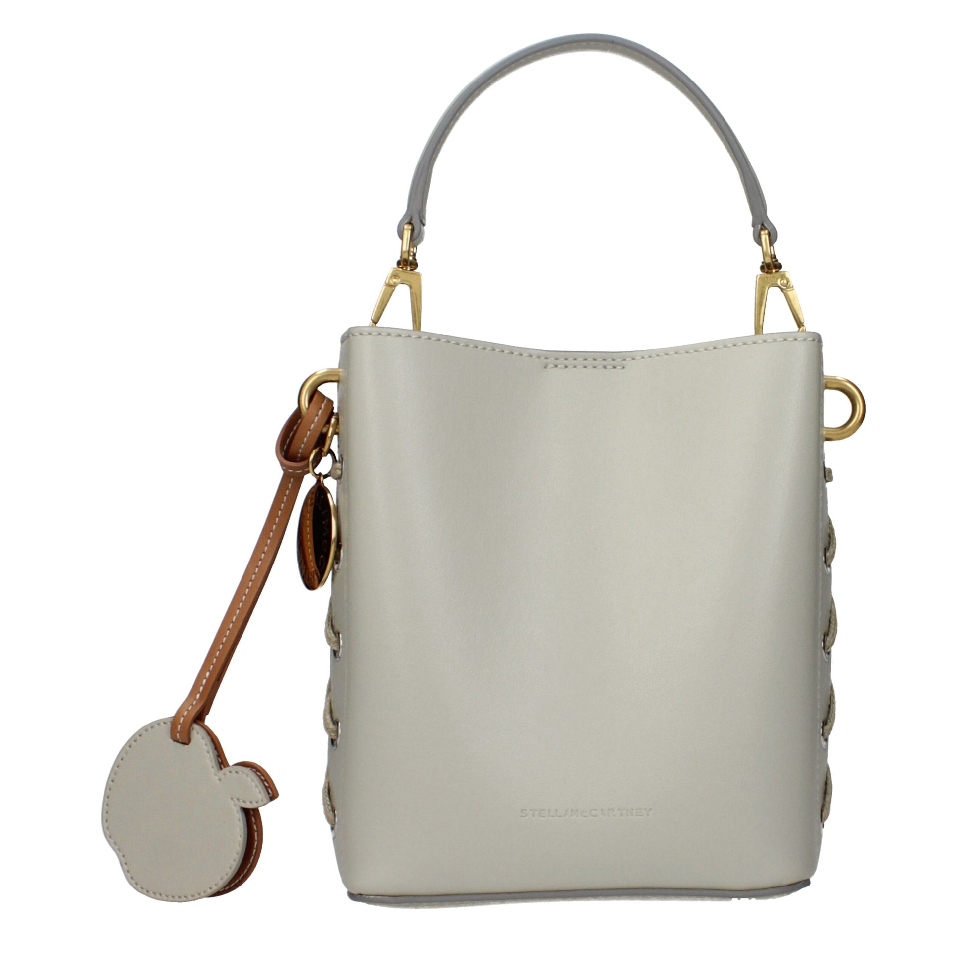Gray Leather Handbag