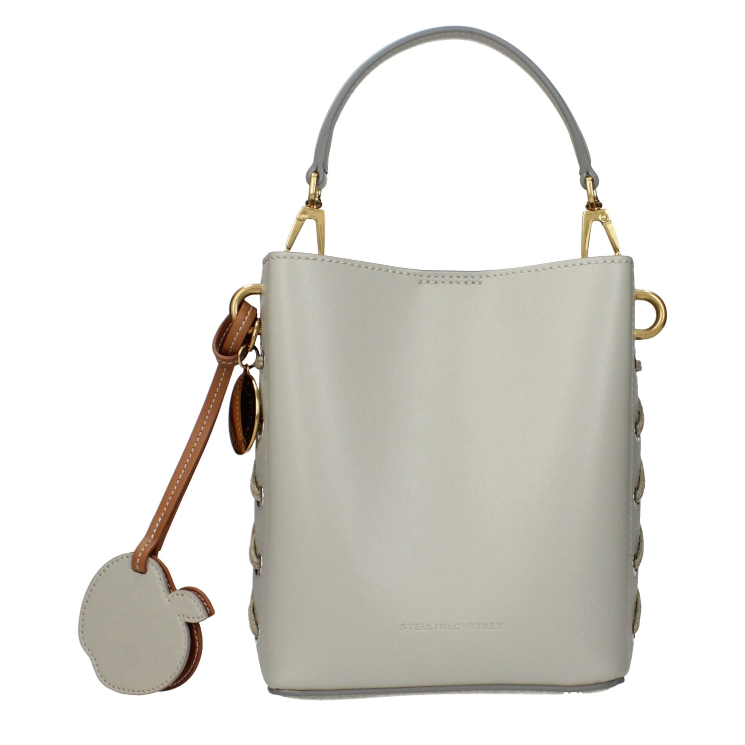 Gray Leather Handbag