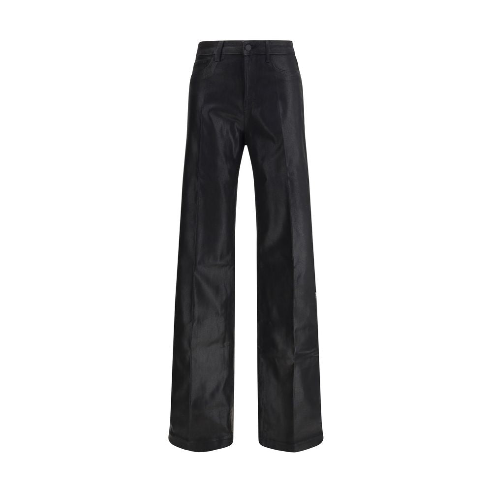Black Cotton Casual Pants