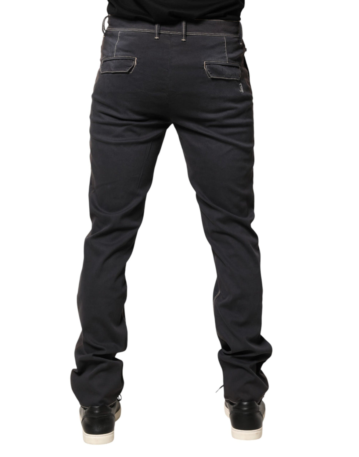 Dark Gray Mid Waist Skinny Fit Men Denim Trouser Jeans