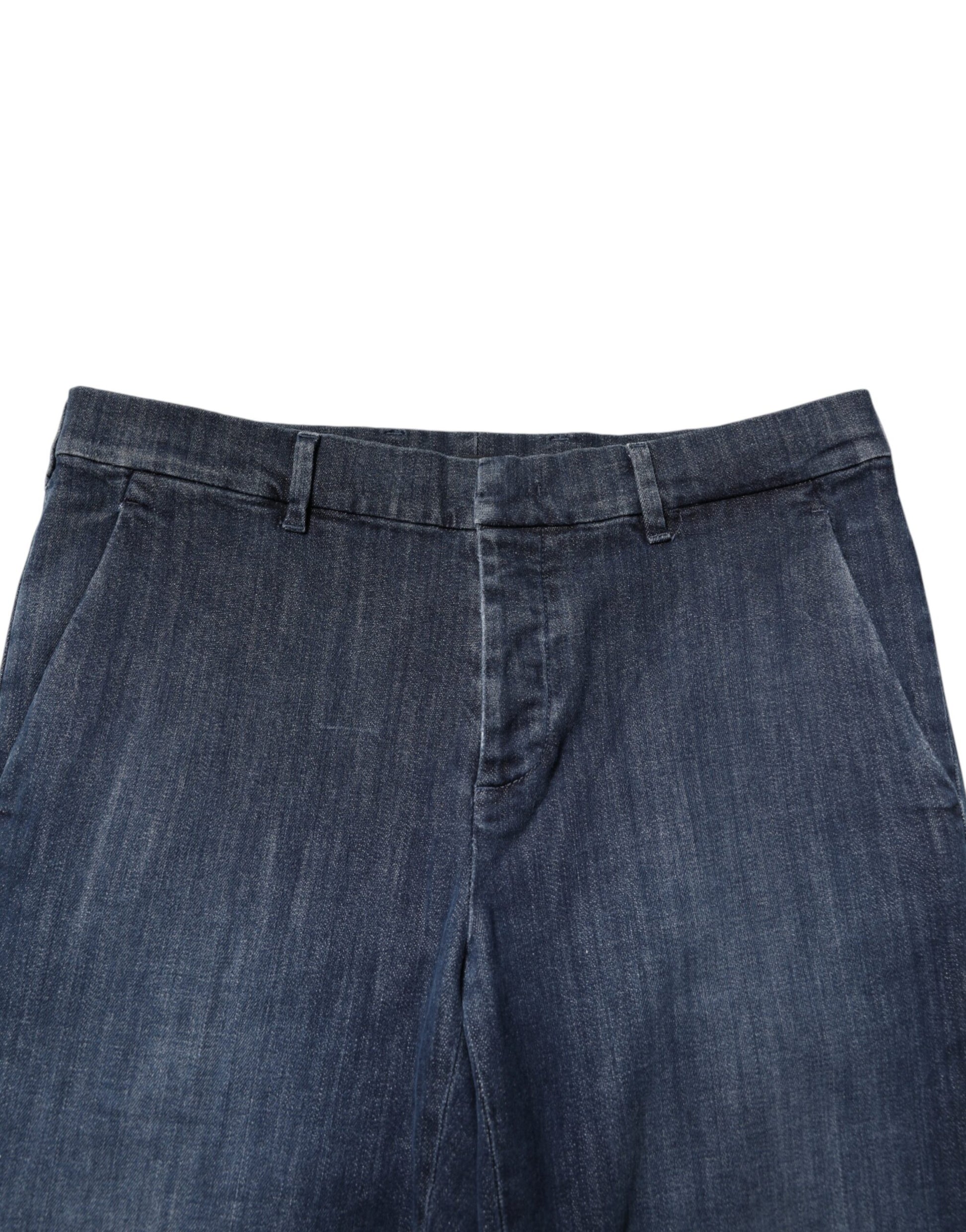 Dark Blue Mid Waist Skinny Fit Men Denim Trouser Jeans