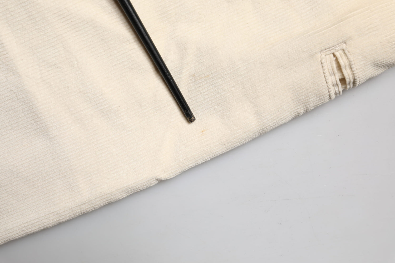 Off White Cotton Straight Men Corduroy Chino Trouser Pants