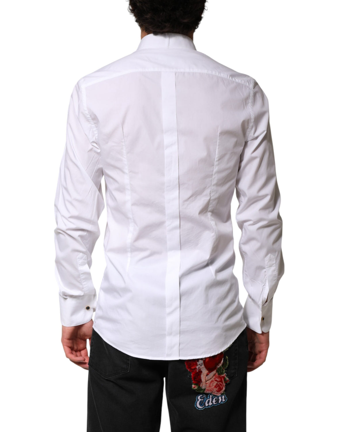 White GOLD Long Sleeves Formal Dress Shirt