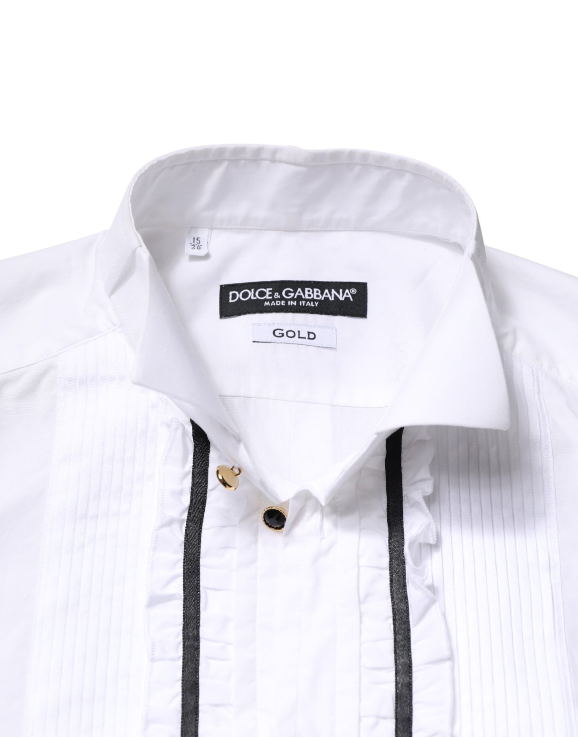 White GOLD Long Sleeves Formal Dress Shirt