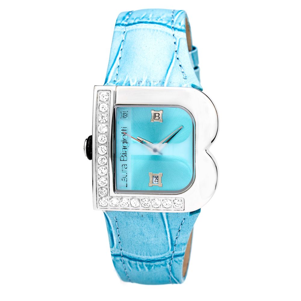 Blue Leather Dress Watch