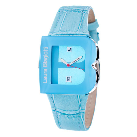 Blue Leather Dress Watch